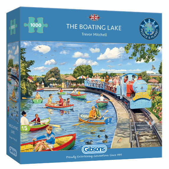 The Boating Lake by Trevor Mitchell 1000 Piece Puzzle by Gibsons