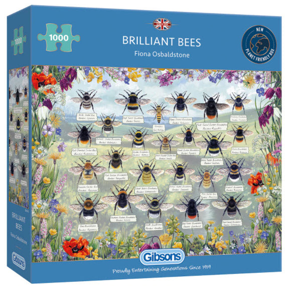 Brilliant Bees 1000 Piece Puzzle By Gibsons