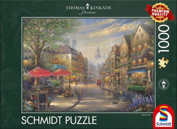 Thomas Kinkade: Café in Munich 1000 Piece Puzzle by Schmidt