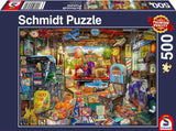 Garage Car Boot Sale by Aimee Stewart 500 Piece Puzzle by Schmidt