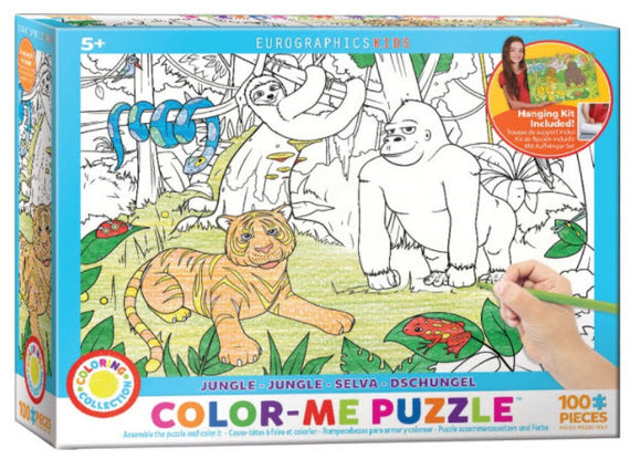 Jungle Colour Me 100 Piece Puzzle by Eurographics