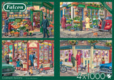 Corner Shops 1000 Piece 4X Puzzle Set by Falcon