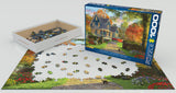 The Blue Country House by Dominic Davison 1000 Piece Puzzle by Eurographics