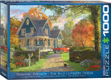 The Blue Country House by Dominic Davison 1000 Piece Puzzle by Eurographics