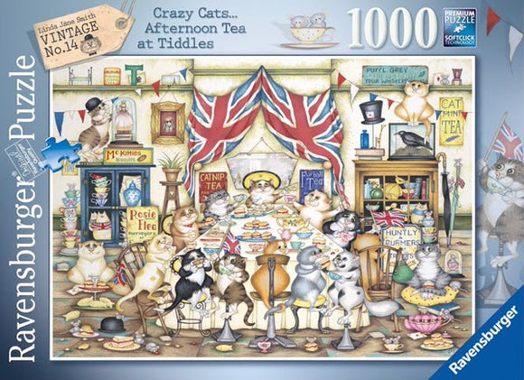Crazy Cats Afternoon Tea at Tiddles by Linda Jane Smith 1000 Puzzle by Ravensburger