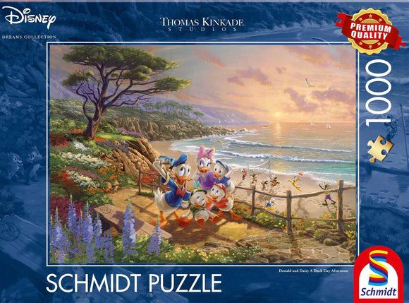 Thomas Kinkade-Disney: Donald and Daisy A Duck Day Afternoon 1000 Piece Puzzle by Schmidt