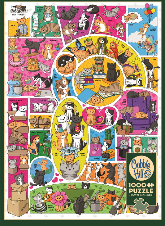 Doodlecats 1000 Piece Puzzle by Cobble Hill
