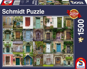 A Collage of Doors 1500 Piece Puzzle by Schmidt