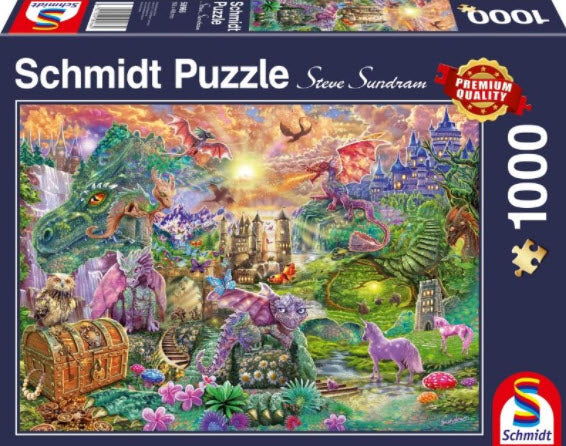 Enchanted Dragon Land 1000 Piece Puzzle by Schmidt