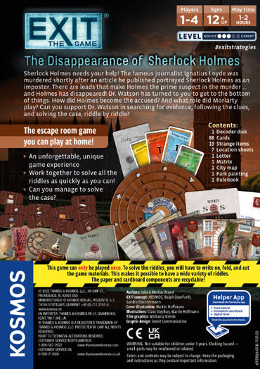 EXIT: The Disappearance of Sherlock Holmes