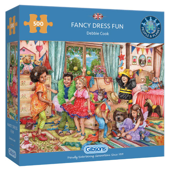 Fancy Dress Fun by Debbie Cook 500 Piece Puzzle by Gibsons