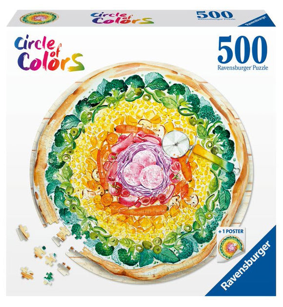 Pizza Circular 500 Piece Puzzle by Ravensburger