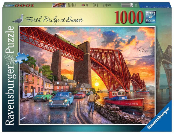 Forth Bridge At Sunset by Dominic Davison 1000 Piece Puzzle by Ravensburger