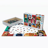Funny Cats by Lucia Heffern 1000 Piece Puzzle by Eurographics