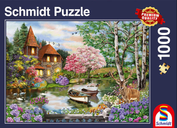 House On The Lake 1000 Piece Puzzle by Schmidt