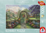 Hummingbird Cottage by Thomas Kinkade 1000 Piece Puzzle by Schmidt