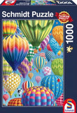 Colourful Balloons in the Sky 1000 Piece Puzzle by Schmidt