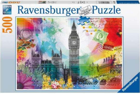 London Postcard 500 Piece Puzzle By Ravensburger