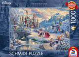 Thomas Kinkade – Disney: Beauty & the Beast Winter Enchantment 1000 Piece Puzzle by Schmidt