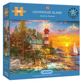 Lighthouse Island by Dominic Davison 500 Piece Puzzle by Gibsons