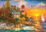 Lighthouse Island by Dominic Davison 500 Piece Puzzle by Gibsons