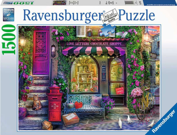 Love Letters Chocolate Shop by Aimee Stewart 1500 Piece Puzzle by Ravensburger