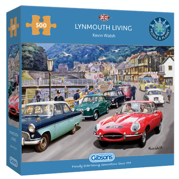 Lynmouth Living by Kevin Walsh 500 Piece Puzzle by Gibsons