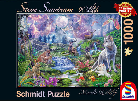 Moonlit Wildlife by Steve Sundram 1000 Piece Puzzle by Schmidt