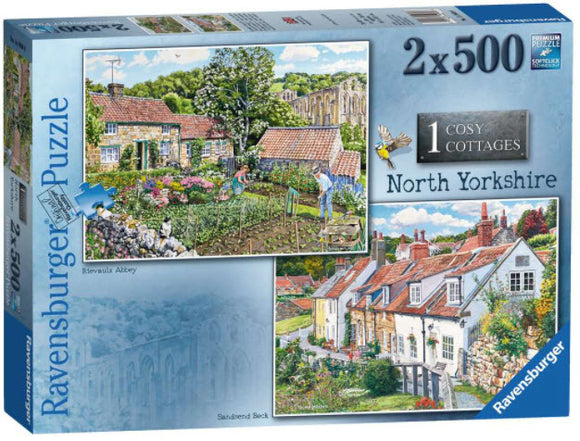 Cosy Cottages North Yorkshire 2X 500 Piece Puzzles by Ravensburger