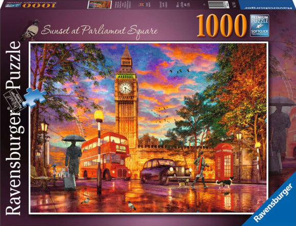 Sunset at Parliament Square by Dominic Davison 1000 Piece Puzzle by Ravensburger