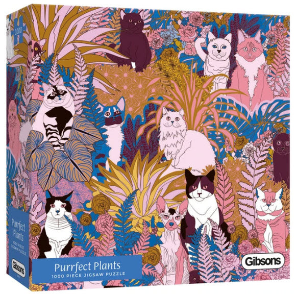 Purrfect Plants 1000 Piece Puzzle By Gibsons