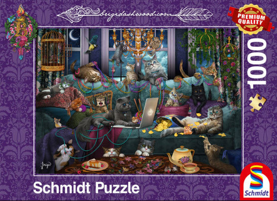 *NEW* Quarantine Cats by Brigid Ashwood 1000 Piece Puzzle by Schmidt