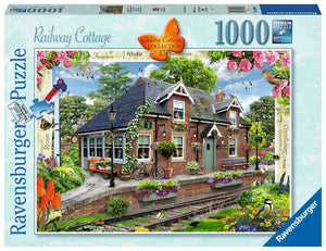 Country Cottage Collection Railway Cottage 1000 Piece Puzzle by Ravensburger