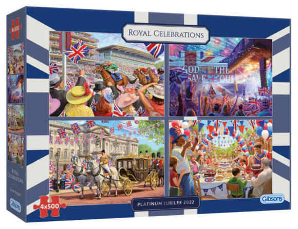 Royal Celebrations 4X 500 Puzzle Set By Gibsons