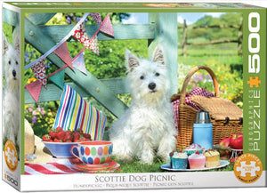 Scottie Dog Picnic 500 XL Piece Puzzle by Eurographics