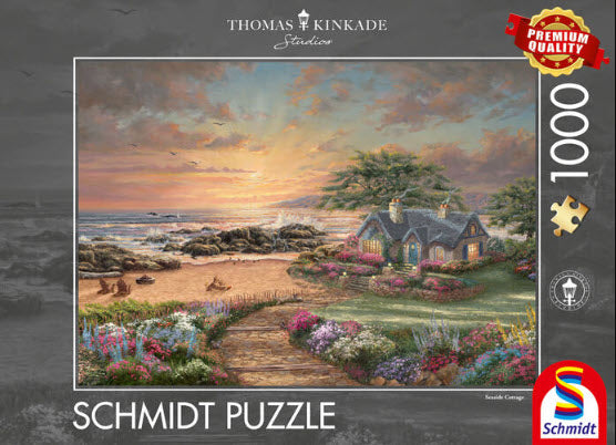 *NEW* Thomas Kinkade-Seaside Cottage 1000 Piece Puzzle by Schmidt