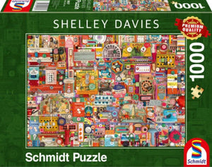 Shelley Davies Vintage Sewing Supplies 1000 Piece Puzzle by Schmidt