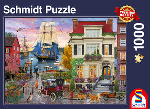 Ship In The Harbor 1000 Piece Puzzle by Schmidt