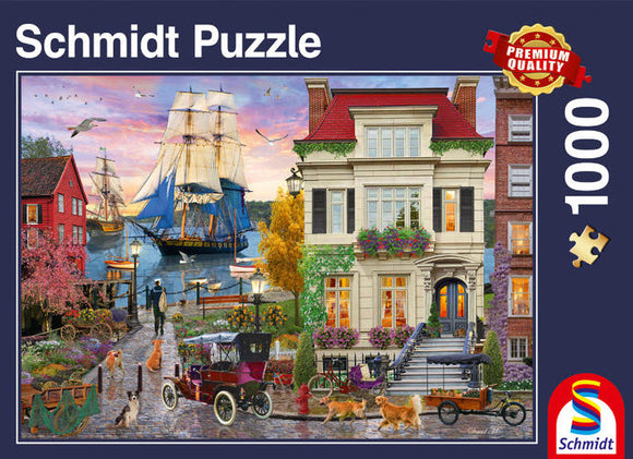 Ship In The Harbor 1000 Piece Puzzle by Schmidt