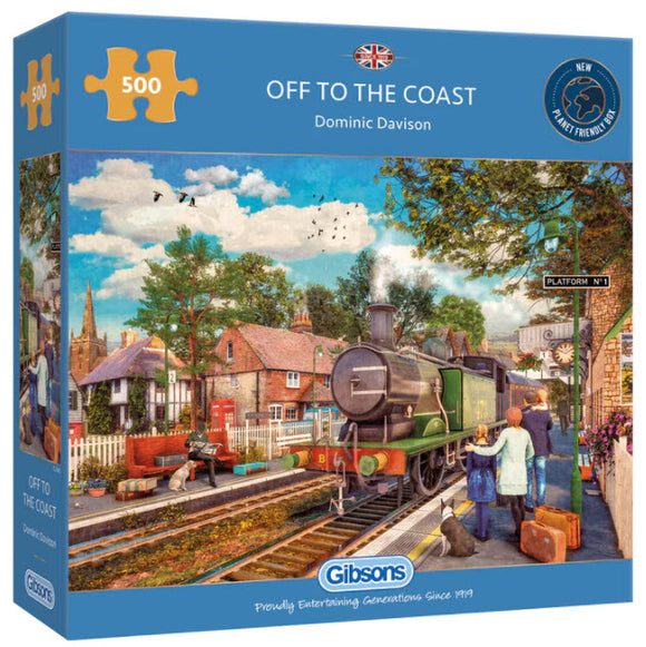 Off To The Coast by Dominic Davison 500 Piece Puzzle By Gibsons