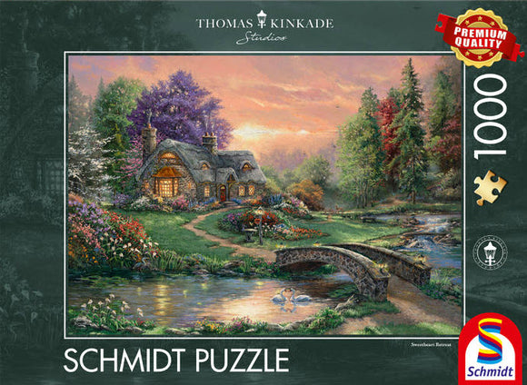 Sweetheart Retreat by Thomas Kinkade 1000 Piece Puzzle by Schmidt – Hampton  Hobbies and Games