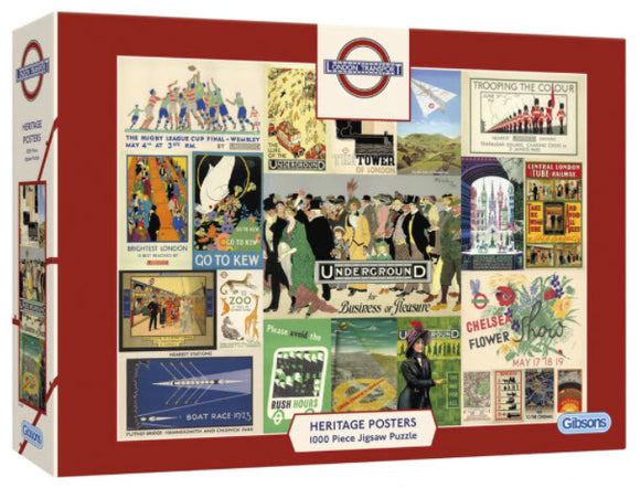 TFL Heritage Posters 1000 Piece Puzzle By Gibsons