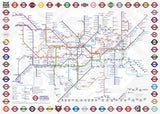 TFL London Underground Map 500 Piece Puzzle By Gibsons