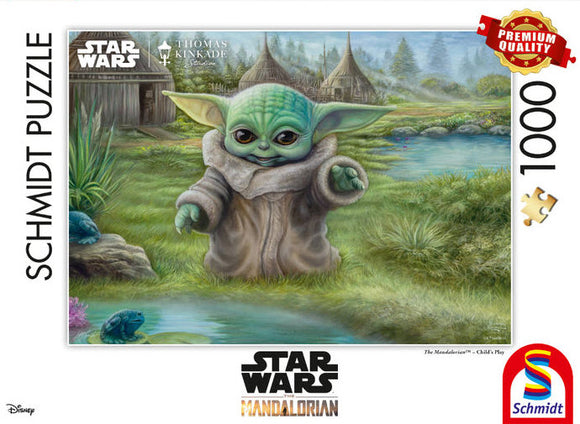 Thomas Kinkade-Star Wars: The Mandalorian™- Child’s Play 1000 Piece Puzzle by Schmidt