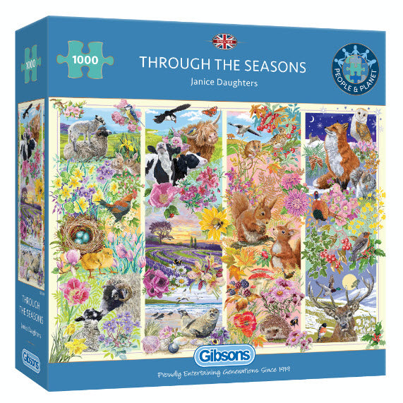 Through The Seasons by Janice Daughters 1000 Piece Puzzle by Gibsons