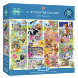 Through The Seasons by Janice Daughters 1000 Piece Puzzle by Gibsons