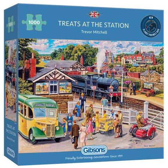 Treats At The Station by Trevor Mitchell 1000 Piece Puzzle By Gibsons