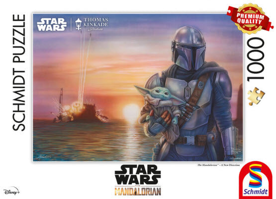 Thomas Kinkade-Star Wars The Mandalorian™-A New Direction 1000 Piece Puzzle by Schmidt