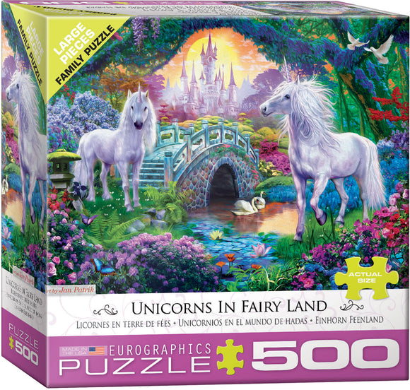 Unicorns In Fairy Land 500 XL Piece Puzzle by Eurographics